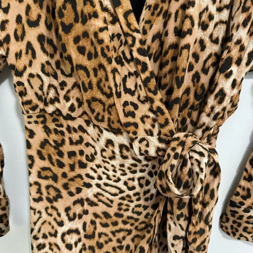 Zara Animal Print Wrap Romper - Picture 3 of 7